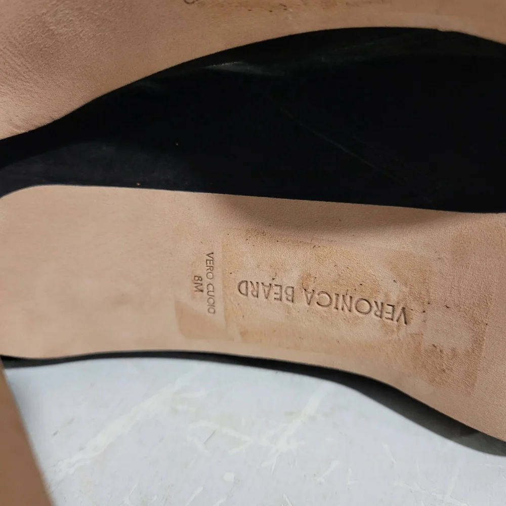 Veronica Beard Dali Black Suede Platform Ankle Boots Size 8 New - Picture 11 of 11